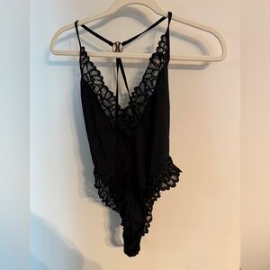 Fenty Black Lace Trim Bodysuit